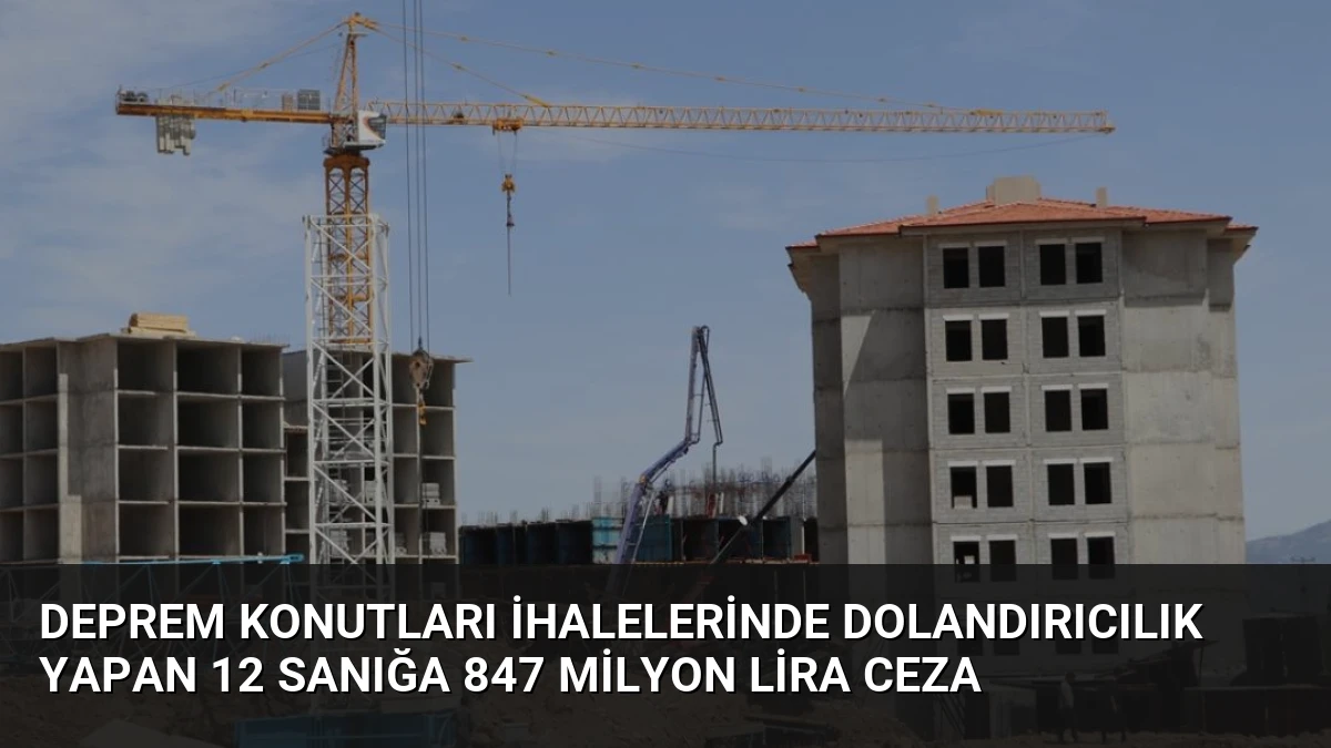 Deprem Konutları İhalelerinde Dolandırıcılık Yapan 12 Sanığa 847 Milyon Lira Ceza