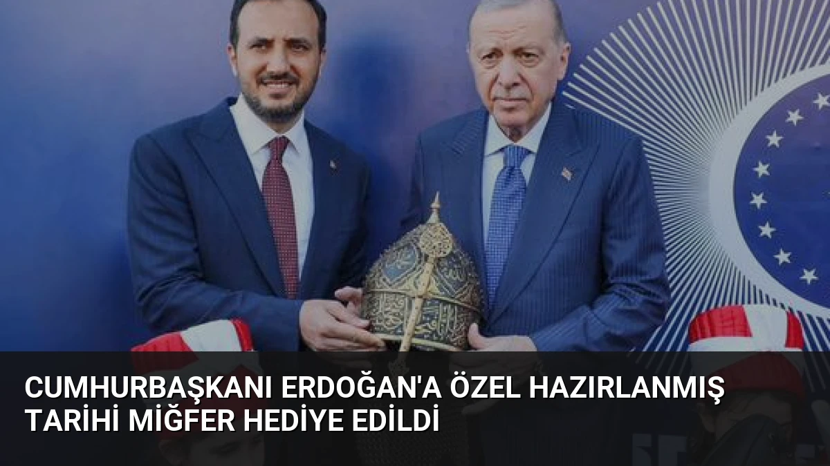 Cumhurbaşkanı Erdoğan’a Özel Hazırlanmış Tarihi Miğfer Hediye Edildi